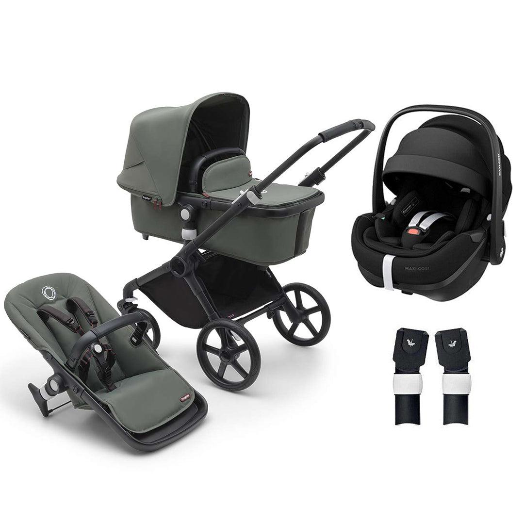 Bugaboo Fox Cub Complete Pushchair + Maxi Cosi 360 Travel System - Forest Green-Travel Systems-Forest Green-No Base | Natural Baby Shower