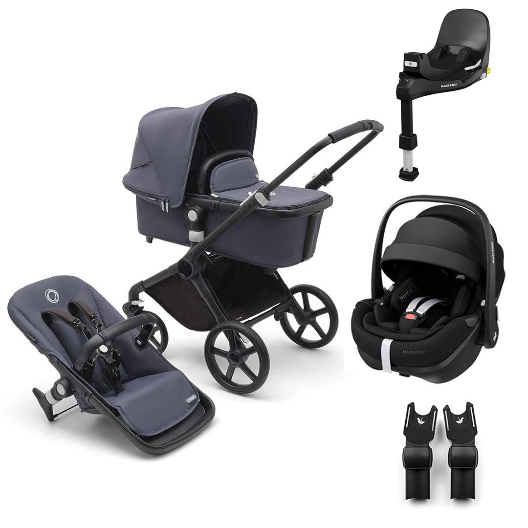bugaboo navy blue Bugaboo Fox Cub + Pebble 360/360 Pro 2 Travel System