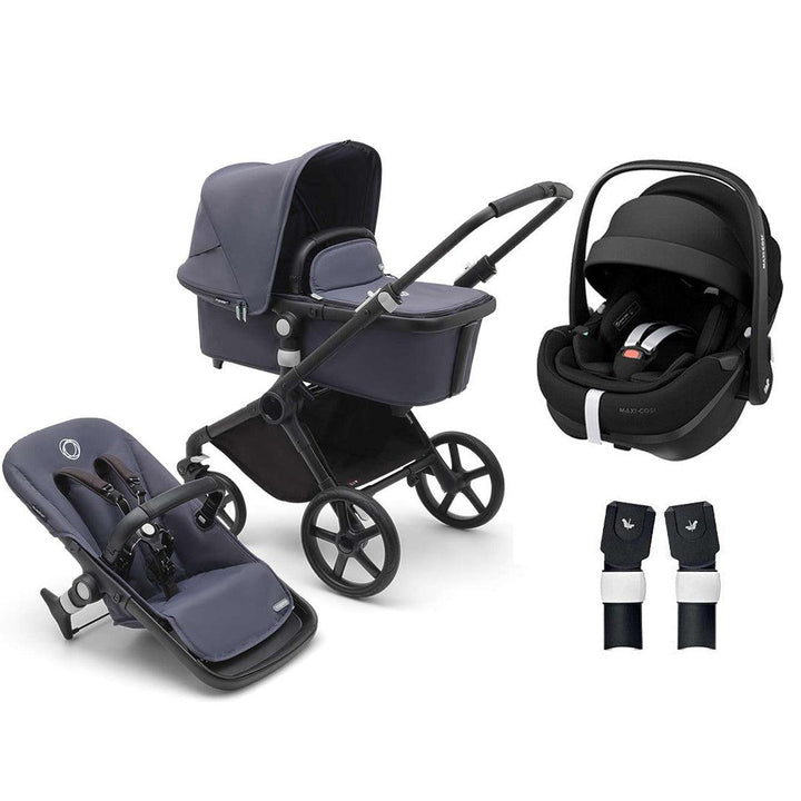 Bugaboo Fox Cub Complete Pushchair + Maxi Cosi 360 Travel System - Stormy Blue-Travel Systems-Stormy Blue-No Base | Natural Baby Shower