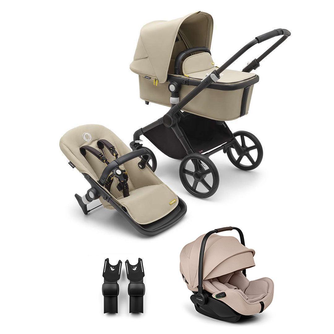 Bugaboo Fox Cub + Otter Travel System-Travel Systems-Desert Beige-No Base | Natural Baby Shower