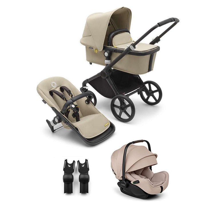 Bugaboo Fox Cub + Otter Travel System-Travel Systems-Desert Beige-No Base | Natural Baby Shower