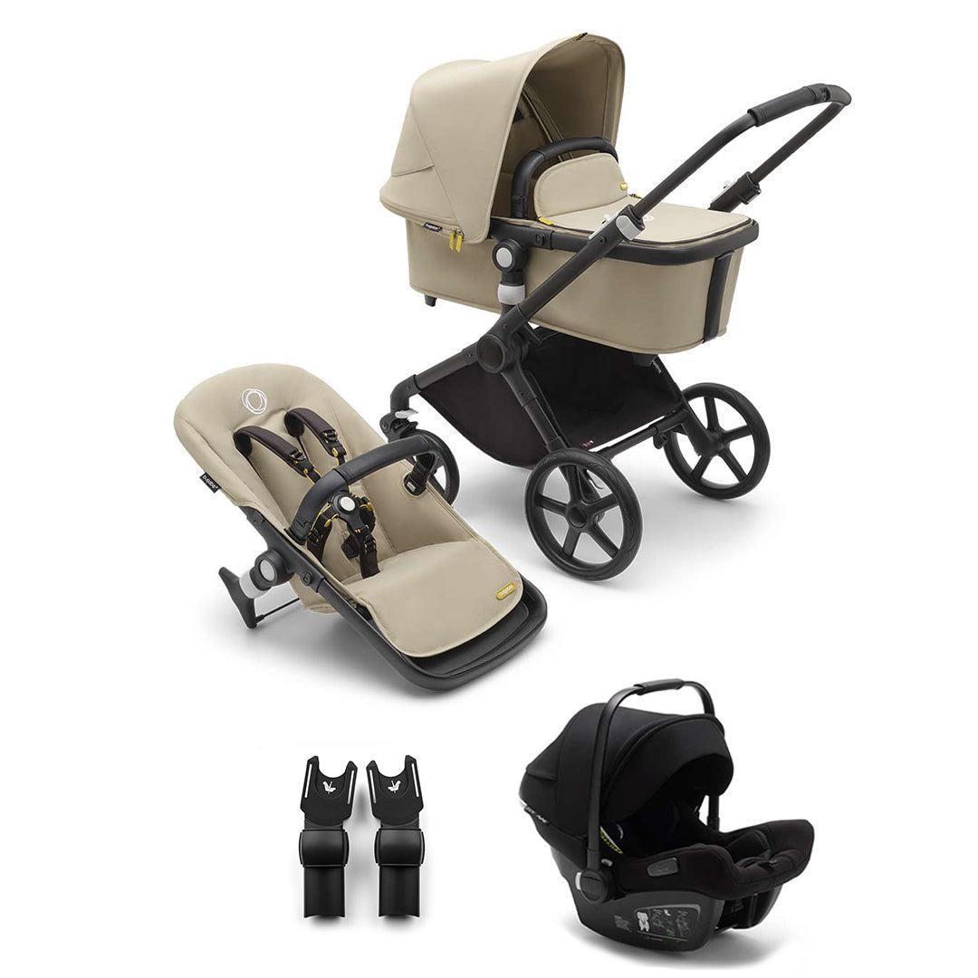 Bugaboo Fox Cub + Turtle Air Travel System-Travel Systems-Desert Beige-No Base | Natural Baby Shower