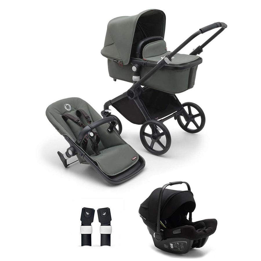 Bugaboo Fox Cub Complete Pushchair + Turtle Travel System - Forest Green-Travel Systems-Forest Green-No Base | Natural Baby Shower