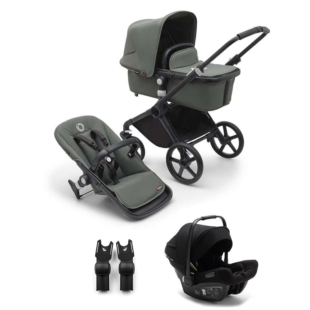 Bugaboo Fox Cub + Turtle Air Travel System-Travel Systems-Forest Green-No Base | Natural Baby Shower