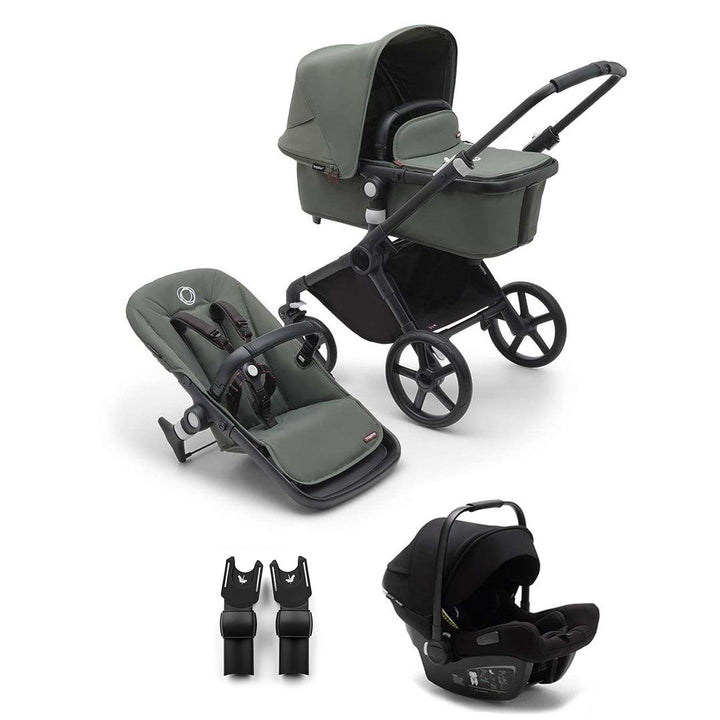 Bugaboo Fox Cub + Turtle Air Travel System-Travel Systems-Forest Green-No Base | Natural Baby Shower