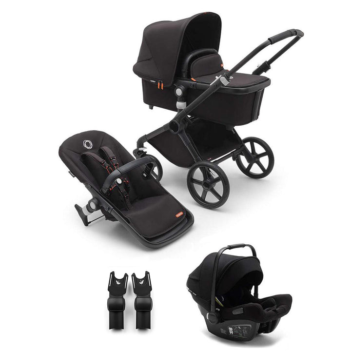 Bugaboo Fox Cub + Turtle Air Travel System-Travel Systems-Midnight Black-No Base | Natural Baby Shower