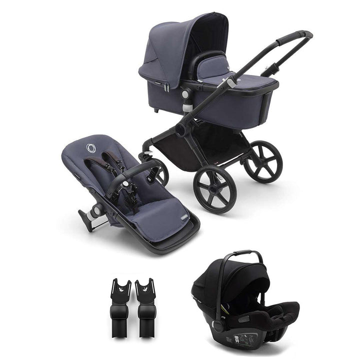 Bugaboo Fox Cub + Turtle Air Travel System-Travel Systems-Stormy Blue-No Base | Natural Baby Shower