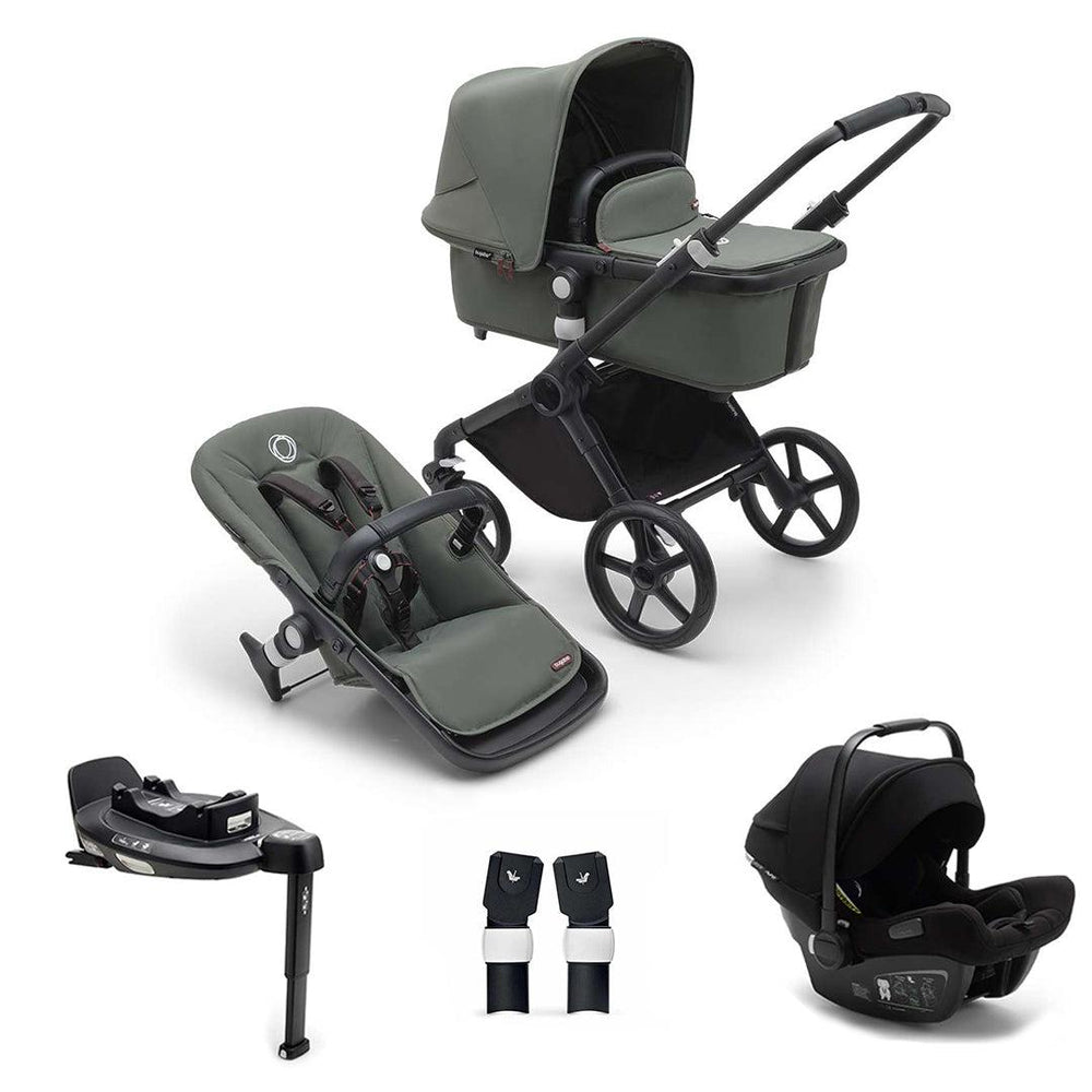 Bugaboo Fox Cub Complete Pushchair + Turtle Travel System - Forest Green-Travel Systems-Forest Green-No Base | Natural Baby Shower