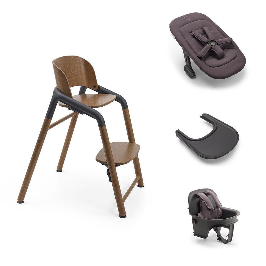 Buagboo Giraffe Ultimate High Chair Bundle-Highchairs-Wood Grey- | Natural Baby Shower