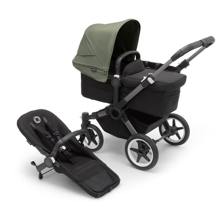 Bugaboo Donkey 5 Mono Pushchair-Strollers-Black/Forest Green- | Natural Baby Shower