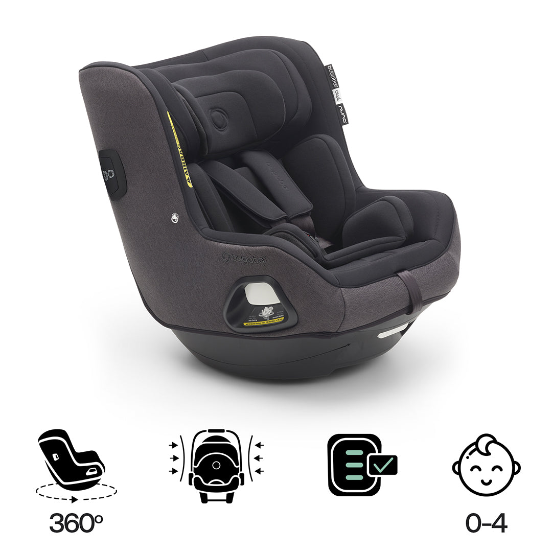 Bugaboo Owl Car Seat + 360 Base - Black-Car Seats- | Natural Baby Shower