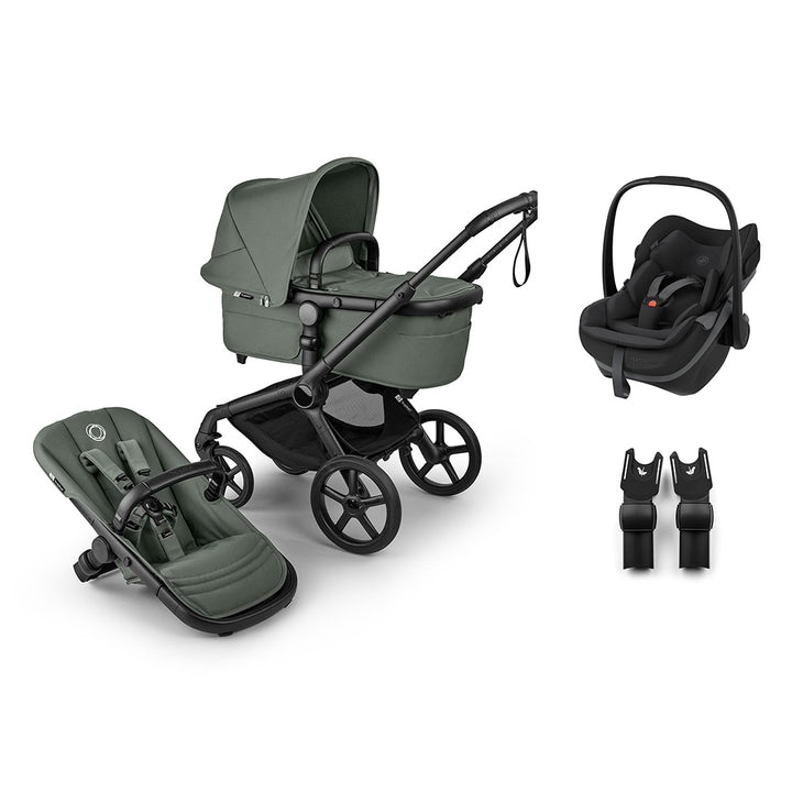 Bugaboo Fox 5 Renew Pebble Slide Pro Travel System-Travel Systems-Forest Green-Without Base | Natural Baby Shower