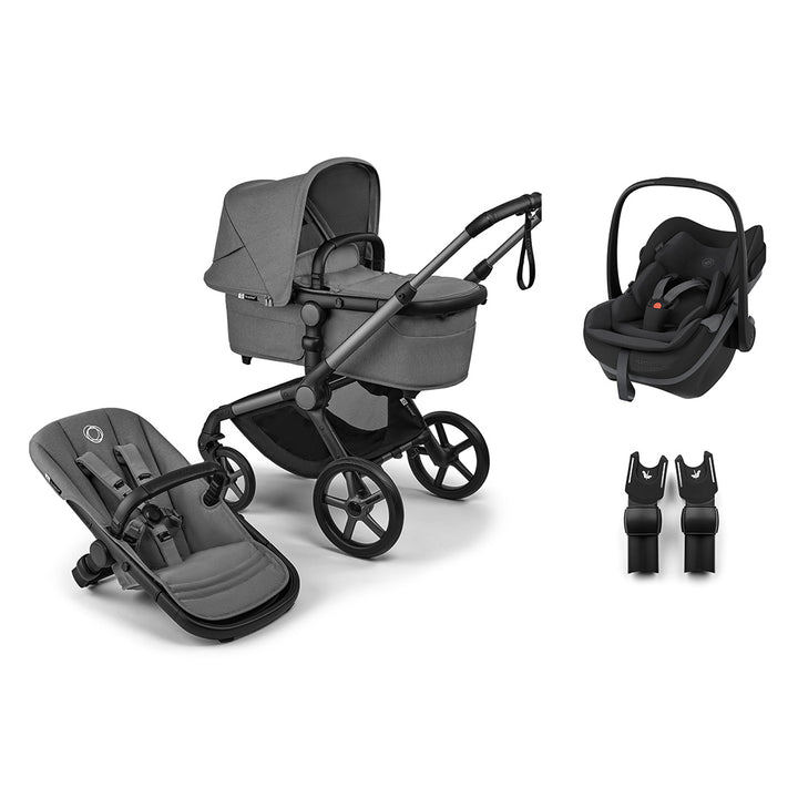 Bugaboo Fox 5 Renew Pebble Slide Pro Travel System-Travel Systems-Moon Grey-Without Base | Natural Baby Shower