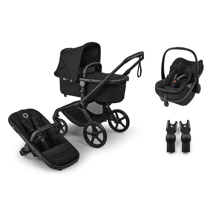 Bugaboo Fox 5 Renew Pebble Slide Pro Travel System-Travel Systems-Heritage Black-Without Base | Natural Baby Shower