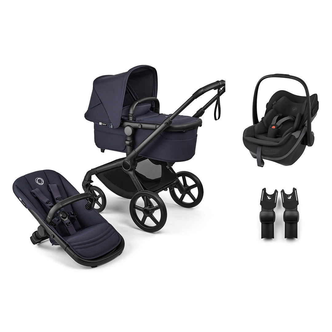 Bugaboo Fox 5 Renew Pebble Slide Pro Travel System-Travel Systems-Deep Indigo-Without Base | Natural Baby Shower