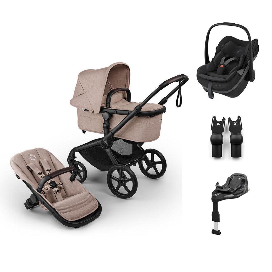 Bugaboo Fox 5 Renew Pebble Slide Pro Travel System-Travel Systems-Desert Taupe-With Base | Natural Baby Shower