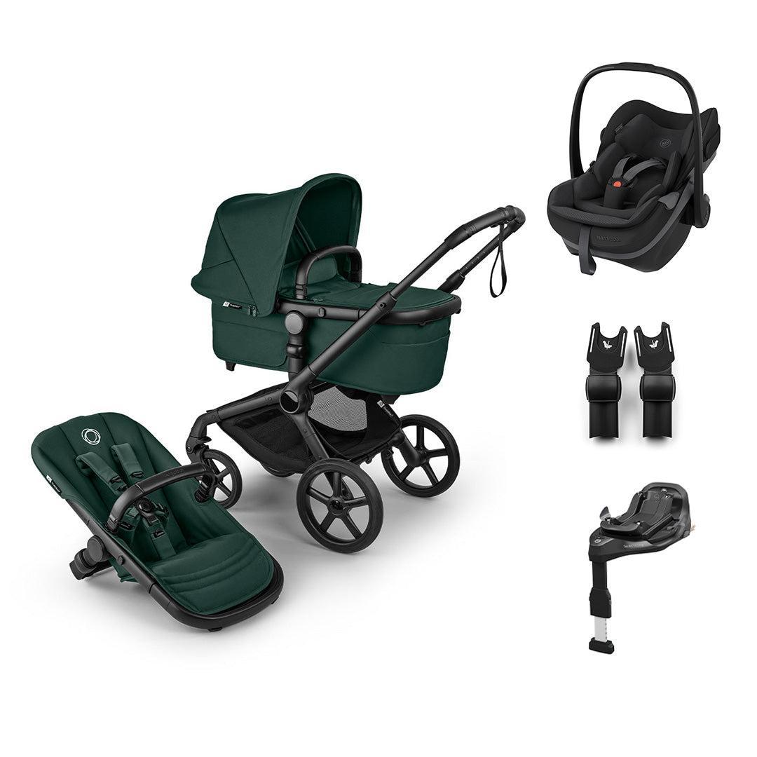 Bugaboo Fox 5 Renew Pebble Slide Pro Travel System-Travel Systems-Fern Green-With Base | Natural Baby Shower