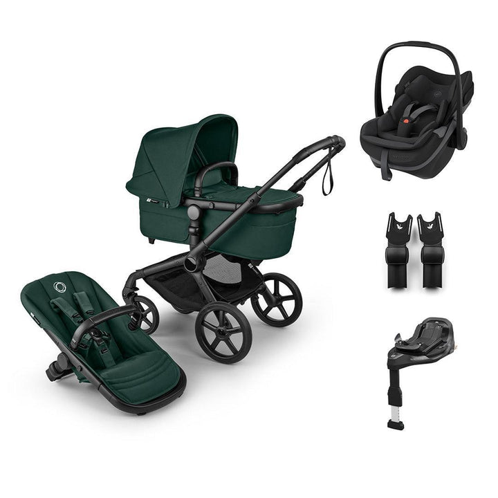 Bugaboo Fox 5 Renew Pebble Slide Pro Travel System-Travel Systems-Fern Green-With Base | Natural Baby Shower