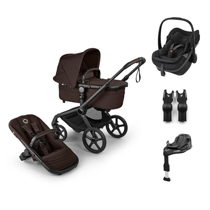 Bugaboo Fox 5 Renew Pebble Slide Pro Travel System-Travel Systems-Cocoa Brown-With Base | Natural Baby Shower