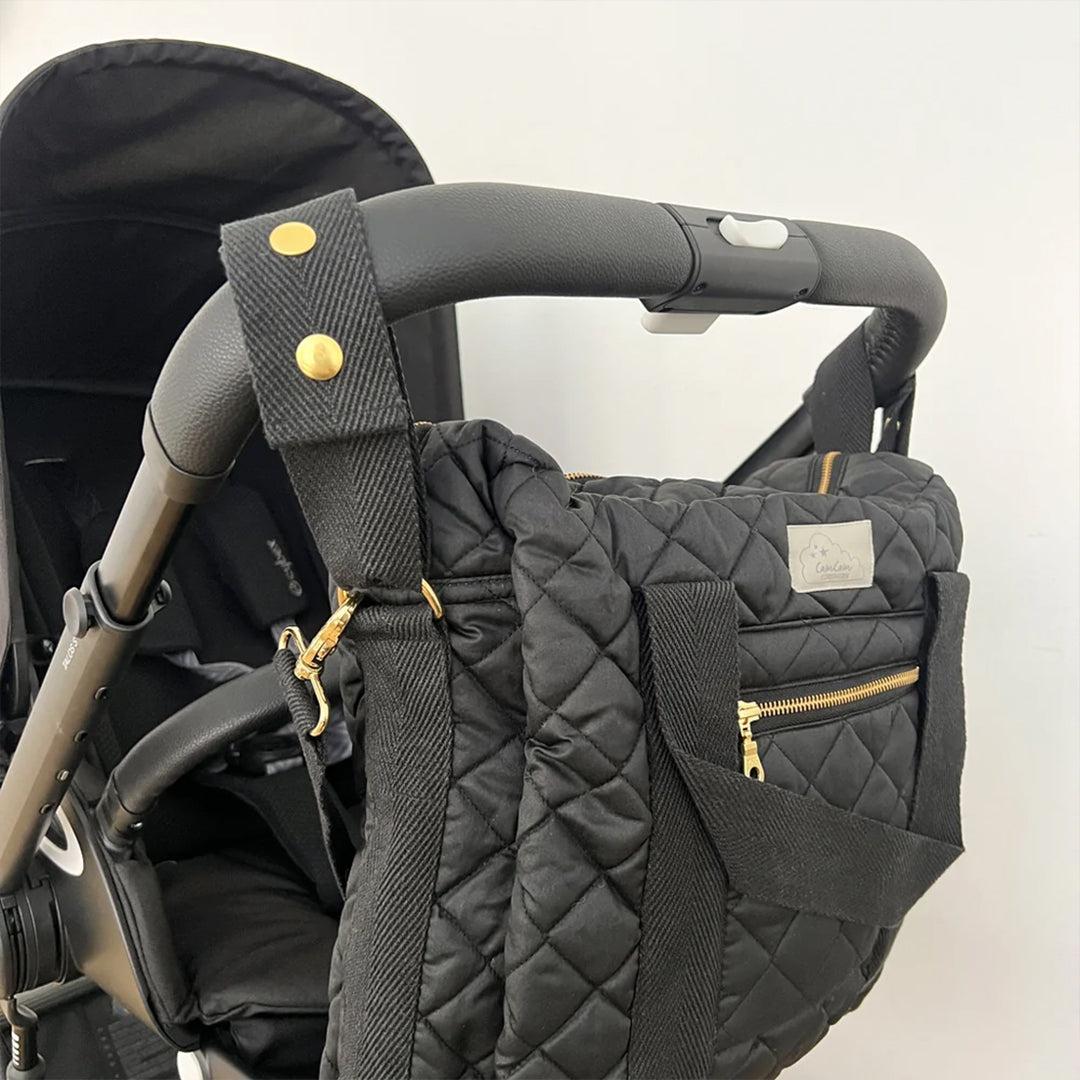 Cam Cam Copenhagen Changing Bag with Pram Straps - Black-Changing Bags-Black- | Natural Baby Shower