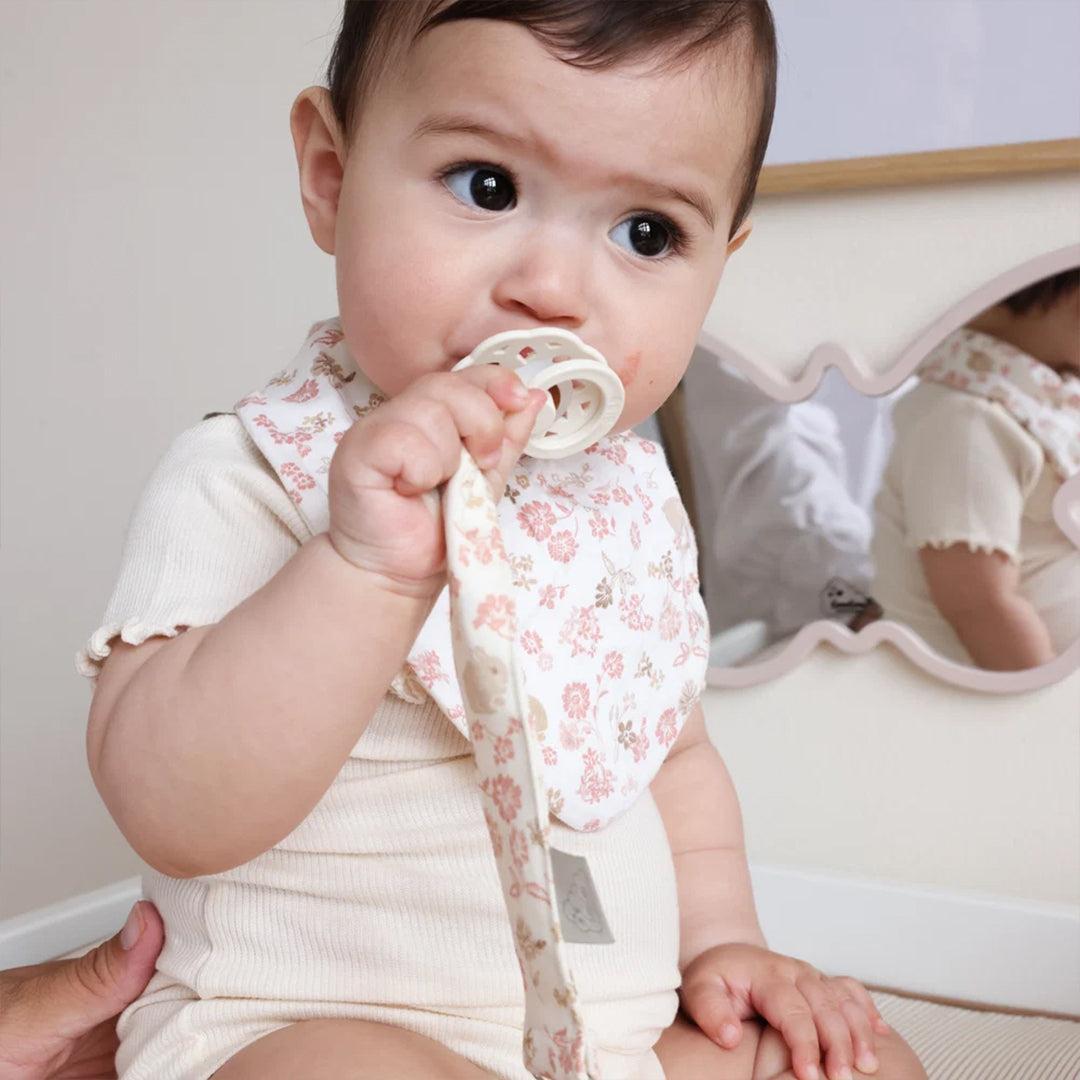 Cam Cam Copenhagen Embroidered Pacifier Holder - Augusta-Pacifier Holders-Augusta- | Natural Baby Shower