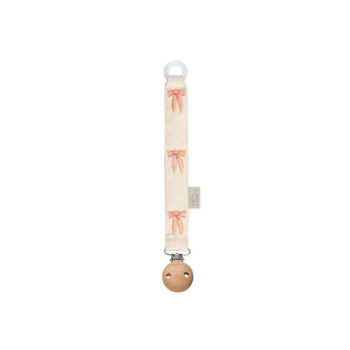 Cam Cam Copenhagen Embroidered Pacifier Holder - Bows-Pacifier Holders-Bows- | Natural Baby Shower