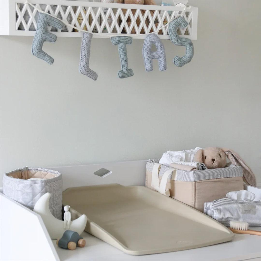 Cam Cam Copenhagen Nappy Caddy - Classic Stripes Blue-Changing Baskets-Classic Stripes Blue- | Natural Baby Shower