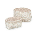 Cam Cam Copenhagen Quilted Storage Basket Set of Two - Lierre/Almond-Storage Baskets-Lierre/Almond- | Natural Baby Shower