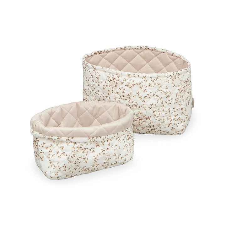 Cam Cam Copenhagen Quilted Storage Basket Set of Two - Lierre/Almond-Storage Baskets-Lierre/Almond- | Natural Baby Shower