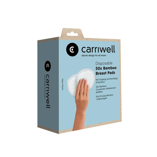 Carriwell Disposable 50x Bamboo Breast Pads - White-Breast Pads-White-One size | Natural Baby Shower