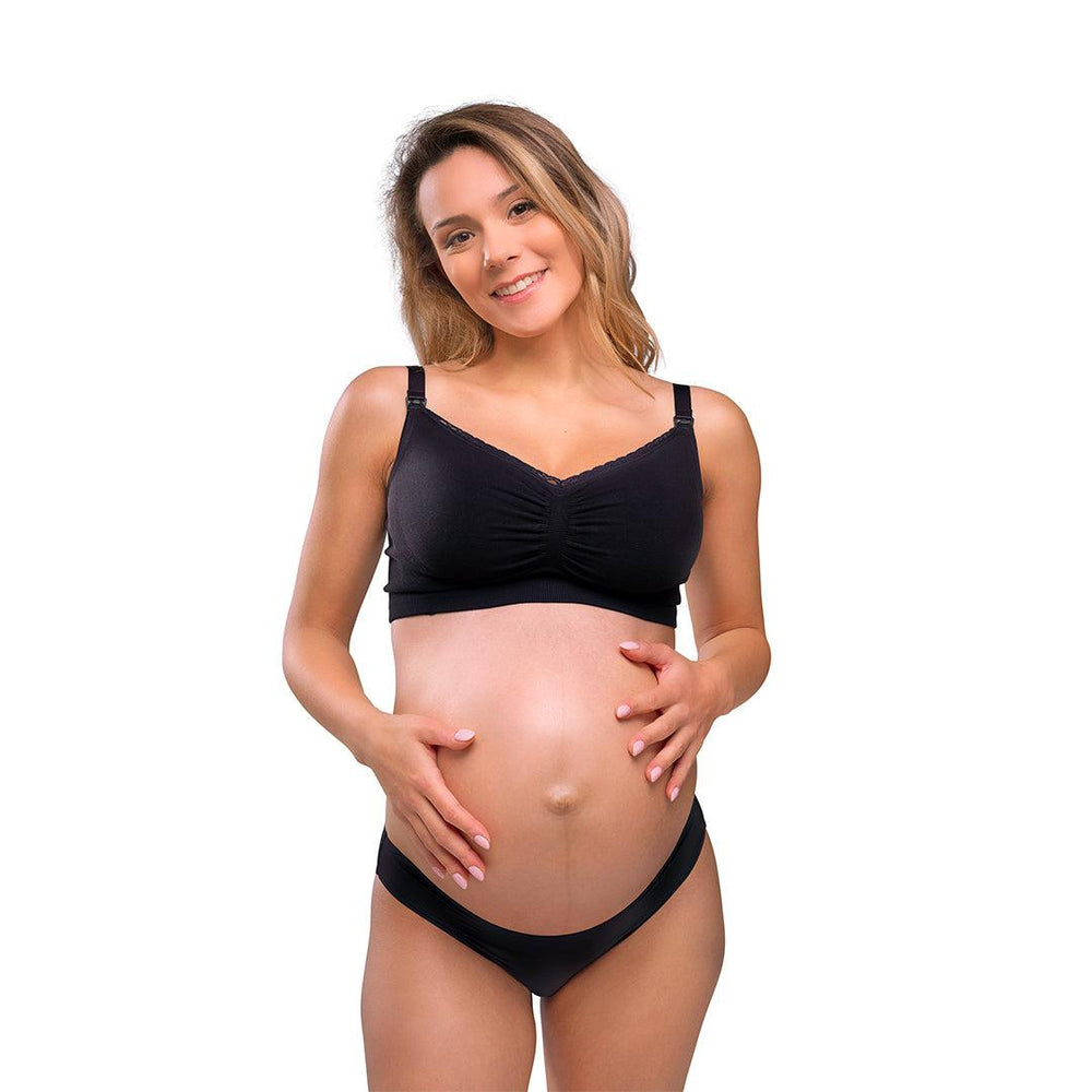 Carriwell Organic Maternity + Nursing Bra - Black-Nursing Bras-Black-Extra Large | Natural Baby Shower
