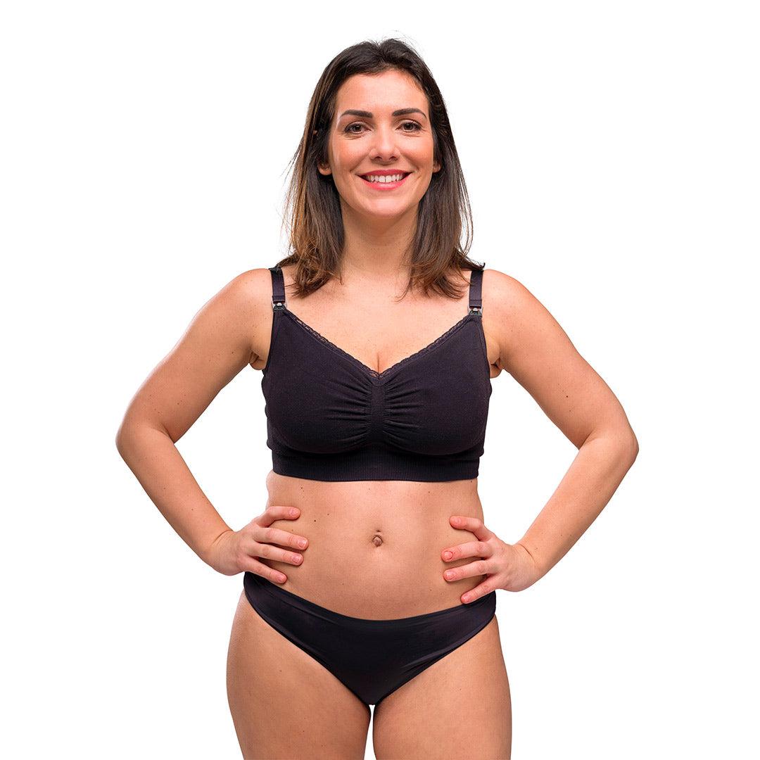 Carriwell Organic Maternity + Nursing Bra - Black