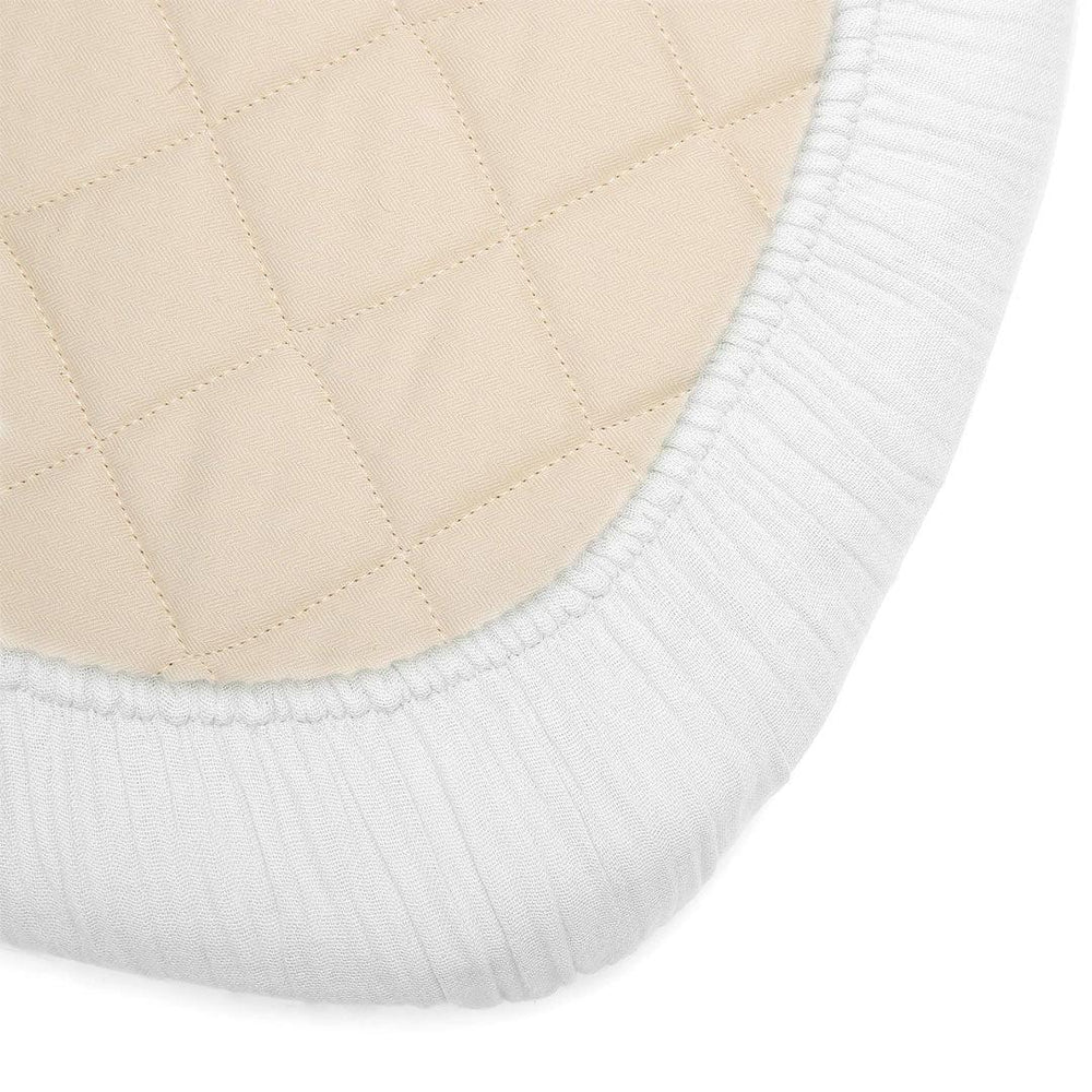 Charlie Crane KUMI Crib Fitted Sheet - White-Sheets- | Natural Baby Shower