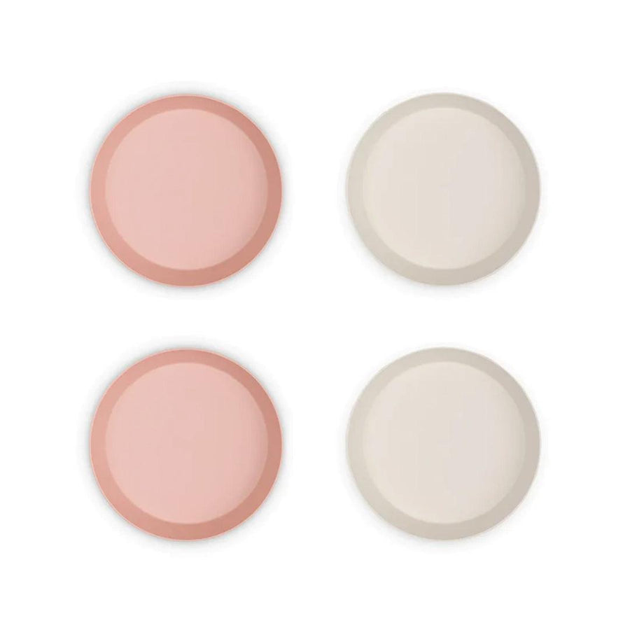 Citron ECO set of 4 Plates - Pink / Cream-Plates-Pink / Cream- | Natural Baby Shower