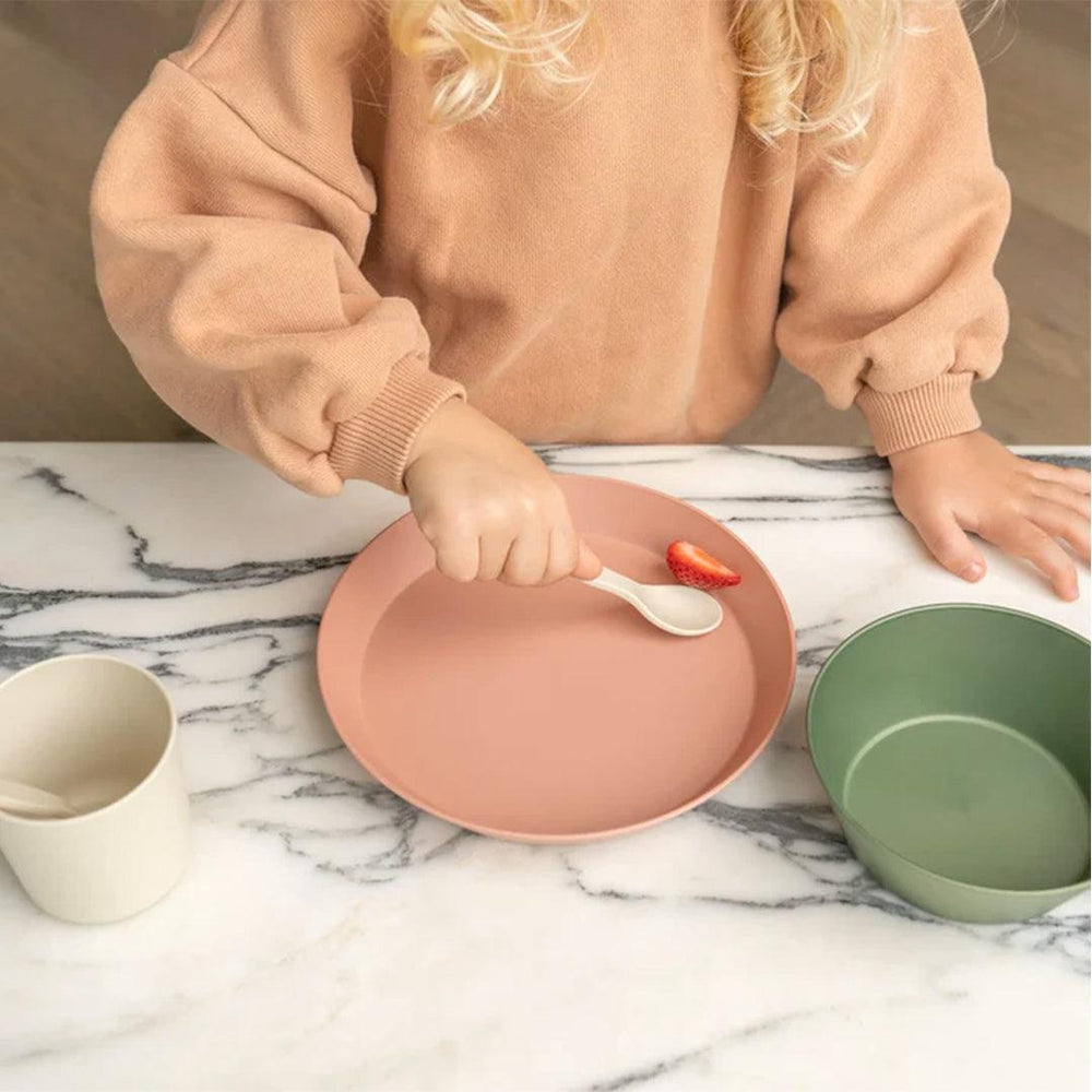 Citron ECO set of 4 Plates - Pink / Cream-Plates-Pink / Cream- | Natural Baby Shower