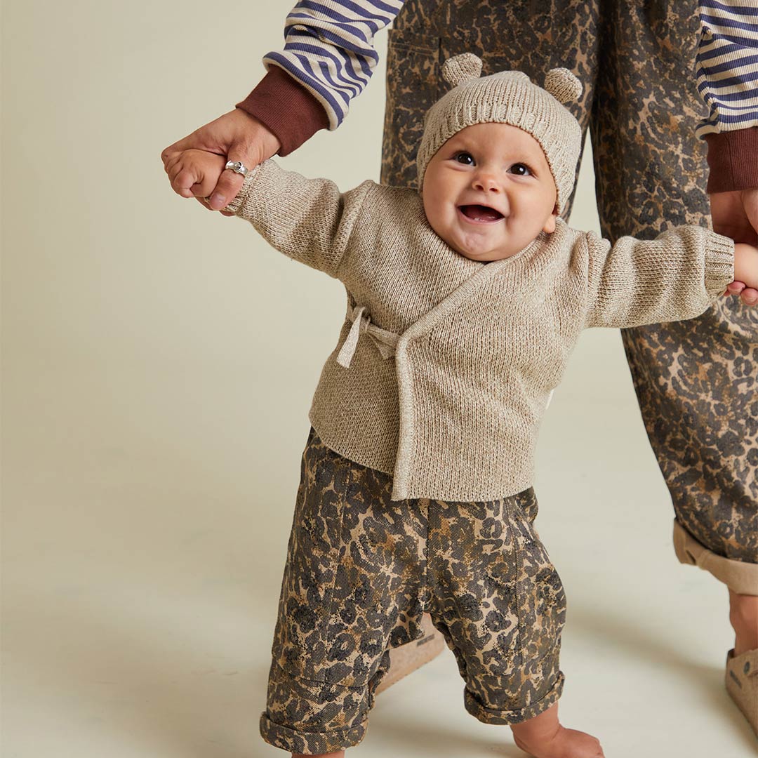 Claude & Co Hampton Oat Wrap Cardigan with Hat - Neutral-Cardigans-Neutral-0-3M | Natural Baby Shower