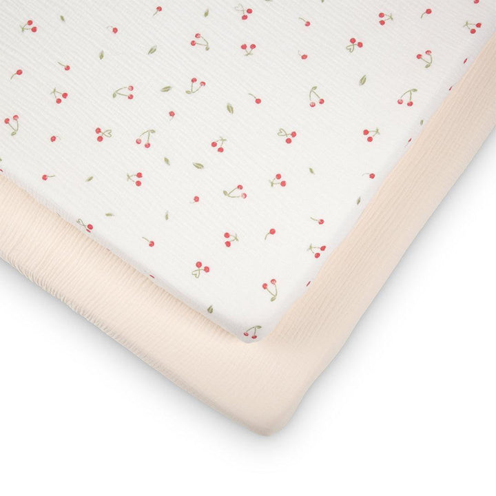 CuddleCo 4pc Cot Bed Bedding Set - Ditsy Cherry-Bedding Sets-Ditsy Cherry-Cot Bed | Natural Baby Shower