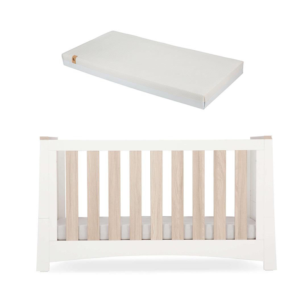 CuddleCo Ada Cot Bed  - White/Ash