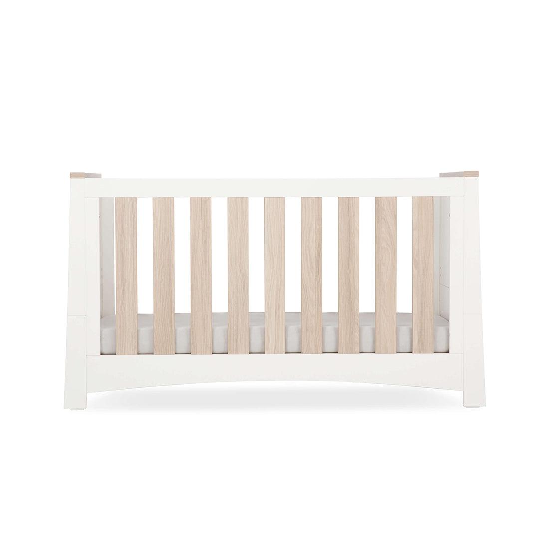 CuddleCo Ada Cot Bed - White/Ash-Cot Beds-White/Ash-No Mattress | Natural Baby Shower