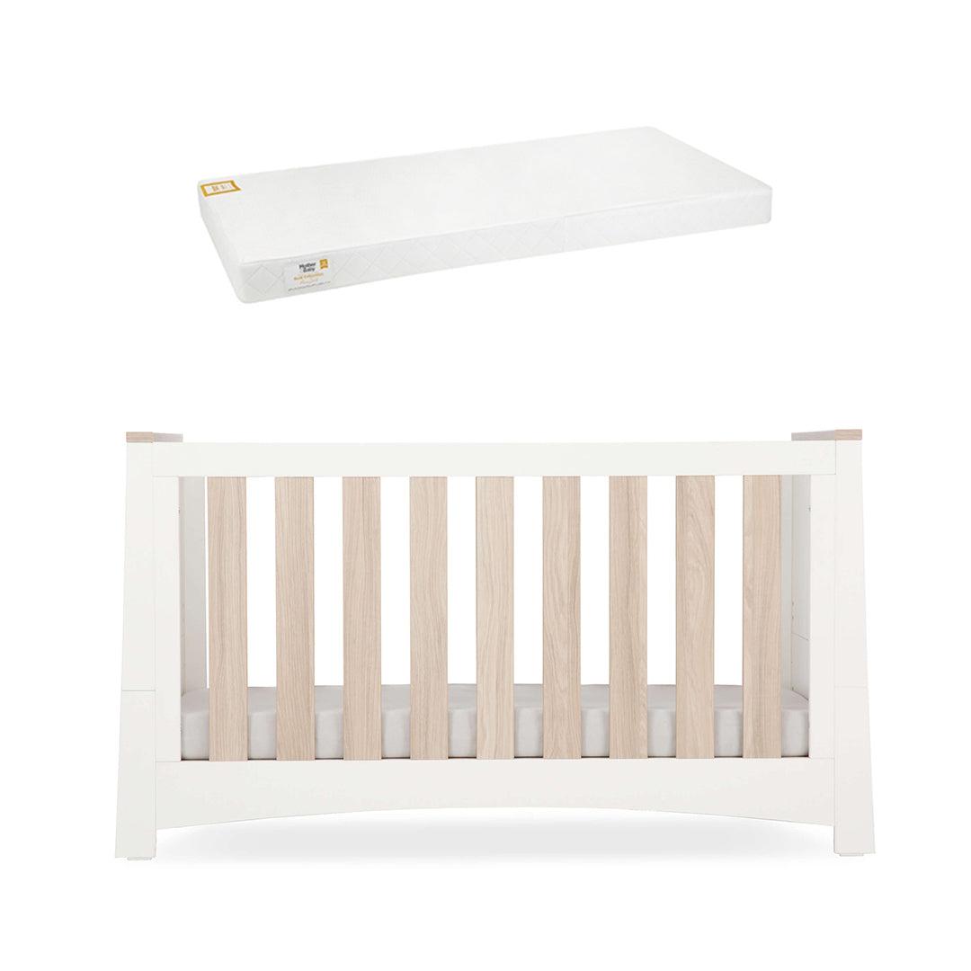 CuddleCo Ada Cot Bed  - White/Ash