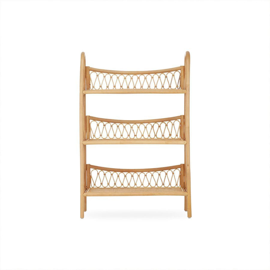 CuddleCo Aria 3 Tier Rattan Shelving Unit - Natural-Bookcases-Natural-One Size | Natural Baby Shower