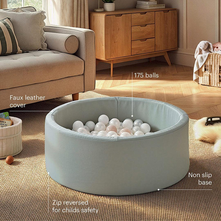 CuddleCo Ball Pit with Balls - Sea Salt-Ball Pits-Sea Salt- | Natural Baby Shower