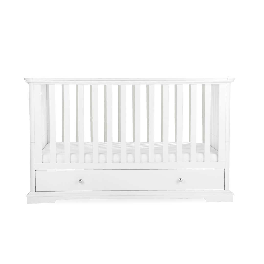 CuddleCo Beaumont Cot Bed - Low - White-Cot Beds-White- | Natural Baby Shower
