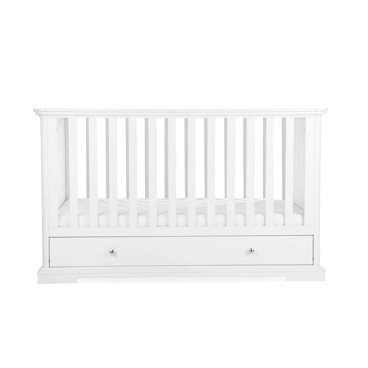 CuddleCo Beaumont Cot Bed - Low - White-Cot Beds-White- | Natural Baby Shower
