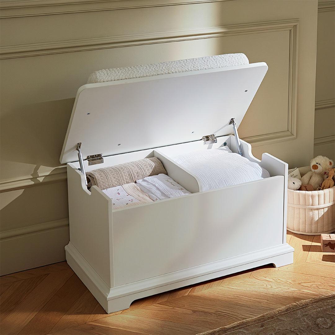 CuddleCo Storage Box & Cushion - White-Storage-White- | Natural Baby Shower