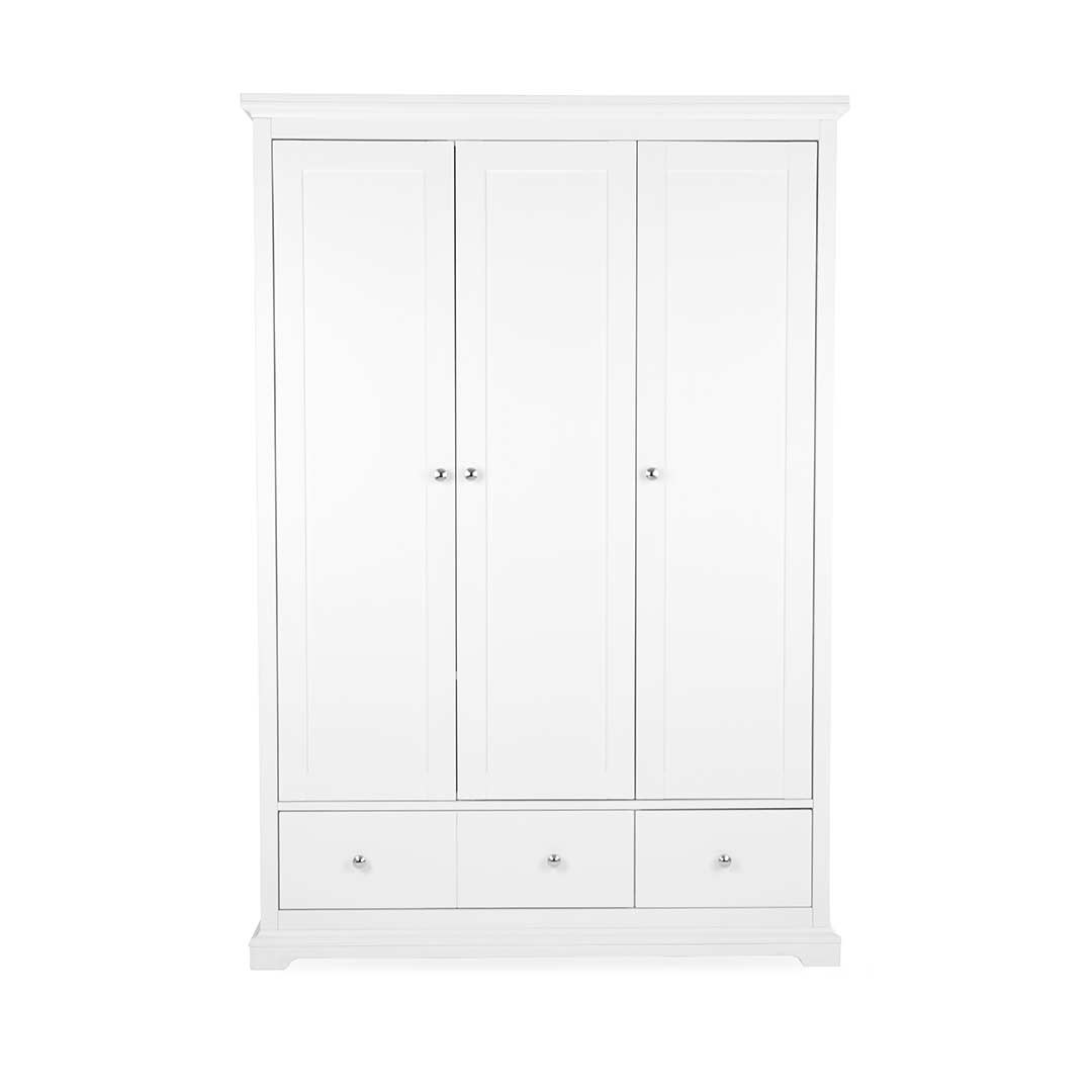 CuddleCo Beaumont Triple Wardrobe - White-Wardrobes-White- | Natural Baby Shower