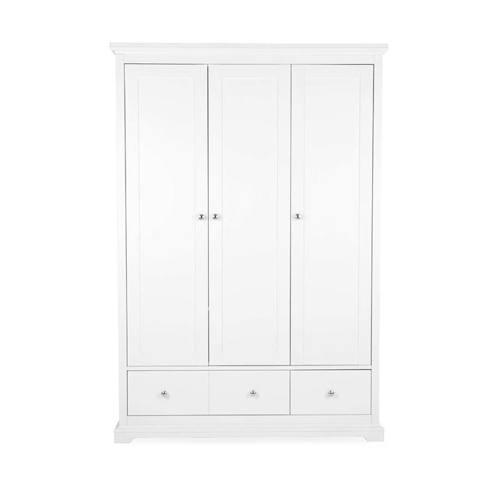 CuddleCo Beaumont Triple Wardrobe - White-Wardrobes-White- | Natural Baby Shower