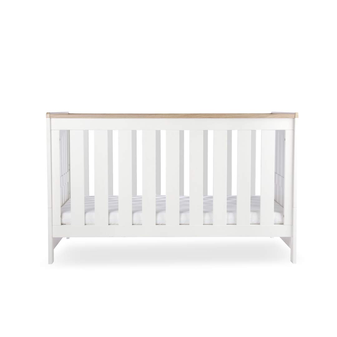 CuddleCo Burford Cot Bed - White/Oak-Cot Beds-White/Oak- | Natural Baby Shower