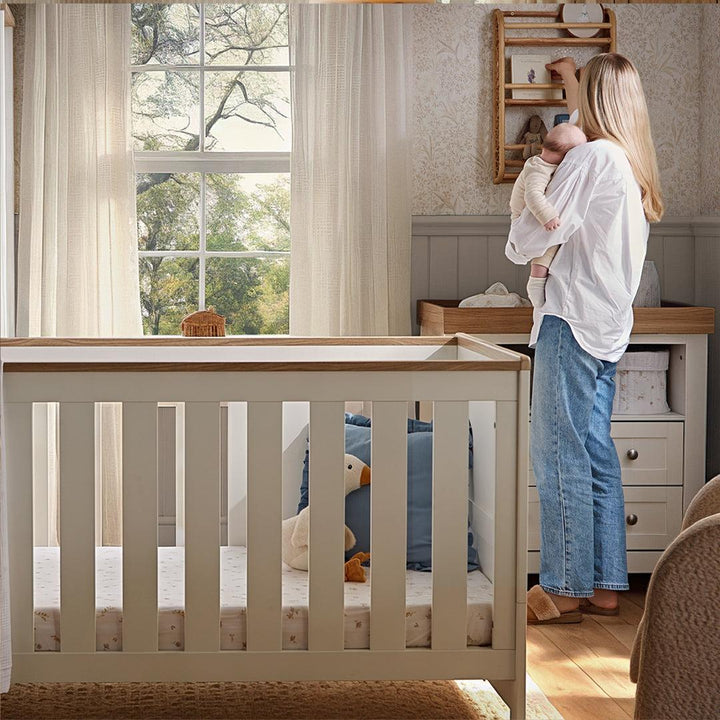 CuddleCo Burford 3pc Set - White/Oak-Nursery Sets-White/Oak- | Natural Baby Shower