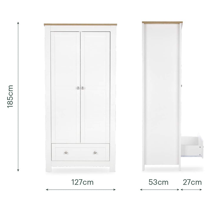 CuddleCo Burford 3pc Set - White/Oak-Nursery Sets-White/Oak- | Natural Baby Shower